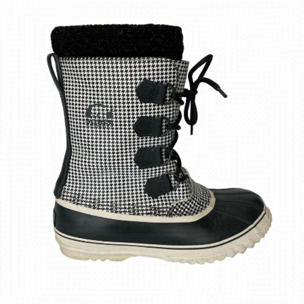 Sorel Women's Black and White Winter Boots